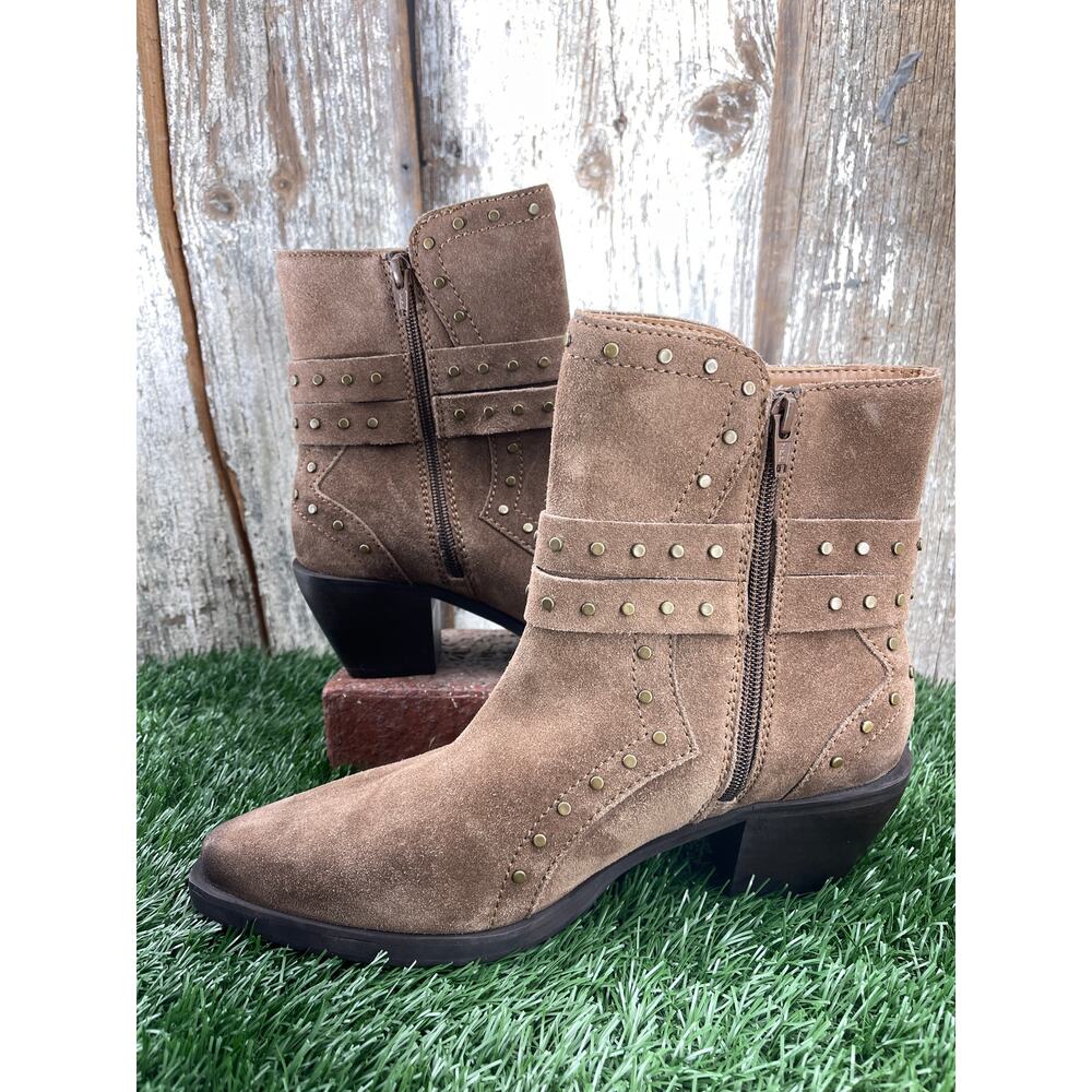 Crown Vintage Kilon Western Bootie Brown Suede Women's 8.5 Wide - Picture 3 of 6